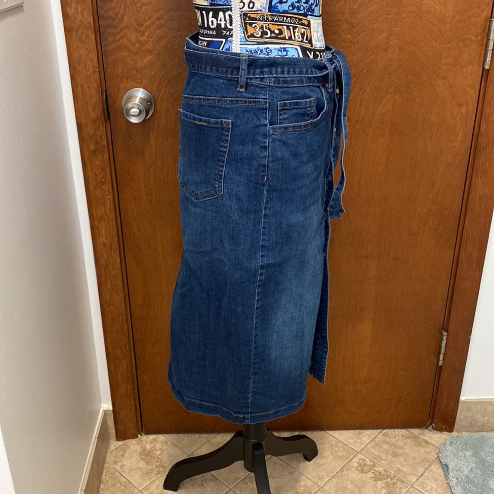 D.jeans  high waist belted jeans skirt size 8 , NWT - Picture 5 of 7